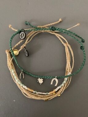 Pura Vida Irish patty’s day stack of 3 bracelets